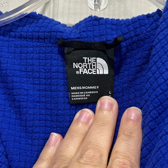 The North Face Men’s L Large Winter Warm-up 1/4 Zip Hoodie NWT Blue - Picture 5 of 11